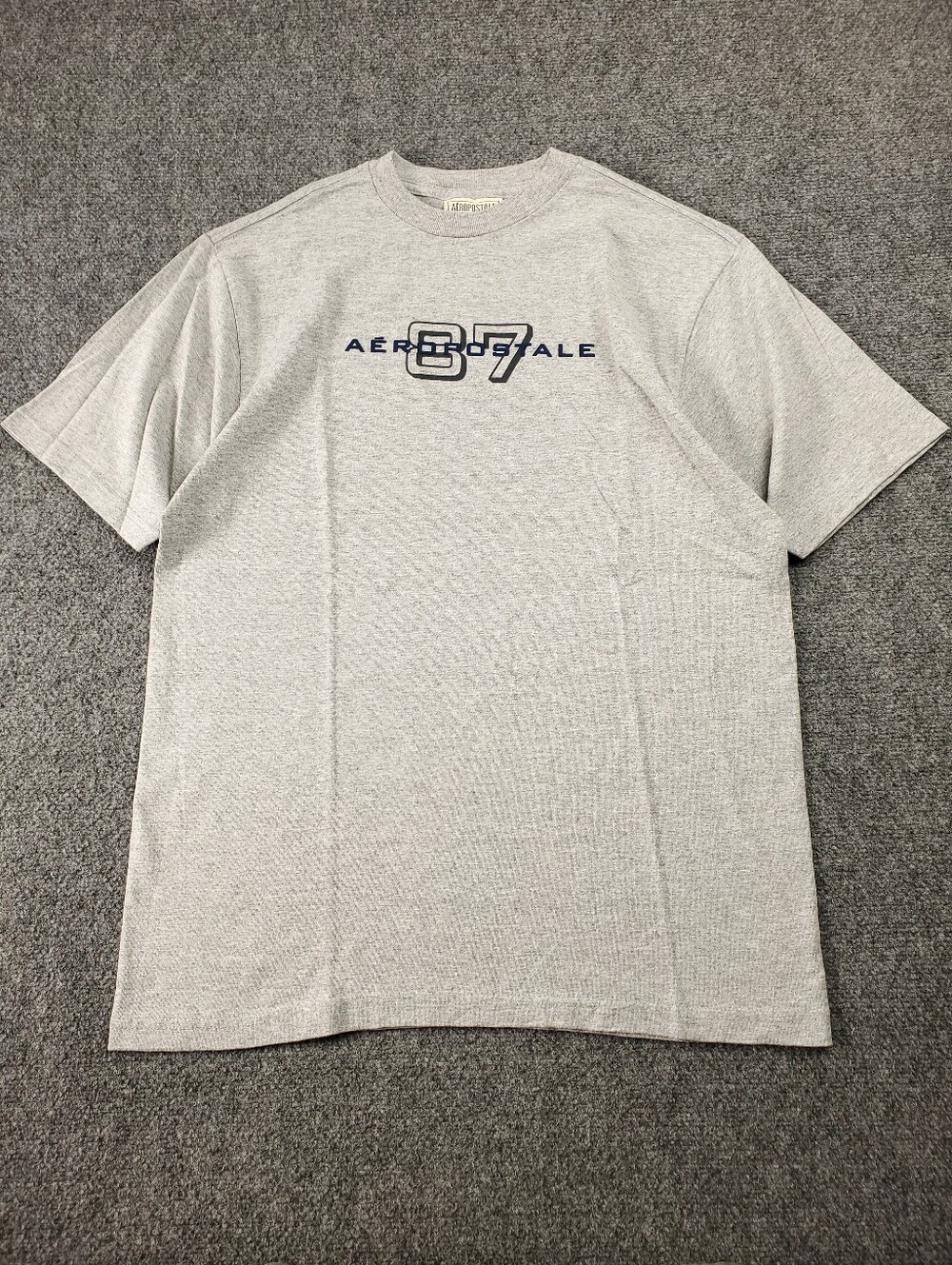 Vintage Y2K Aeropostale T Shirt Mens Medium 87 Spellout Tee 2000s Grunge Skater